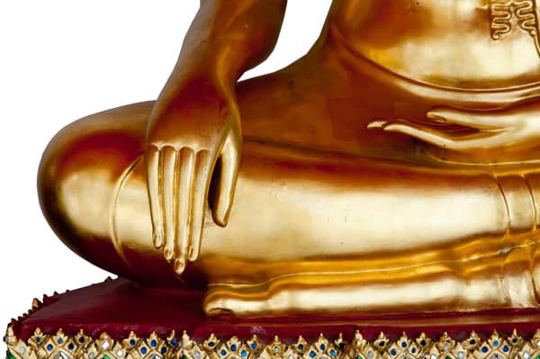 Die Hand einer Buddha Statute mit Mudra